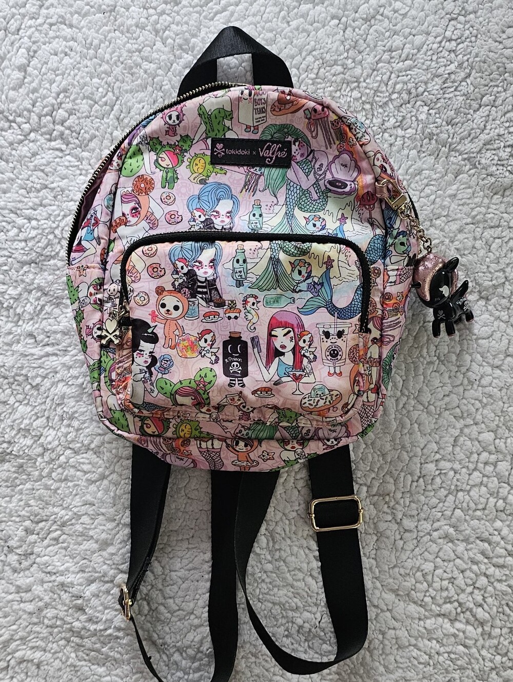 Tokidoki x Valfre Mini Backpack in Pink Character Print